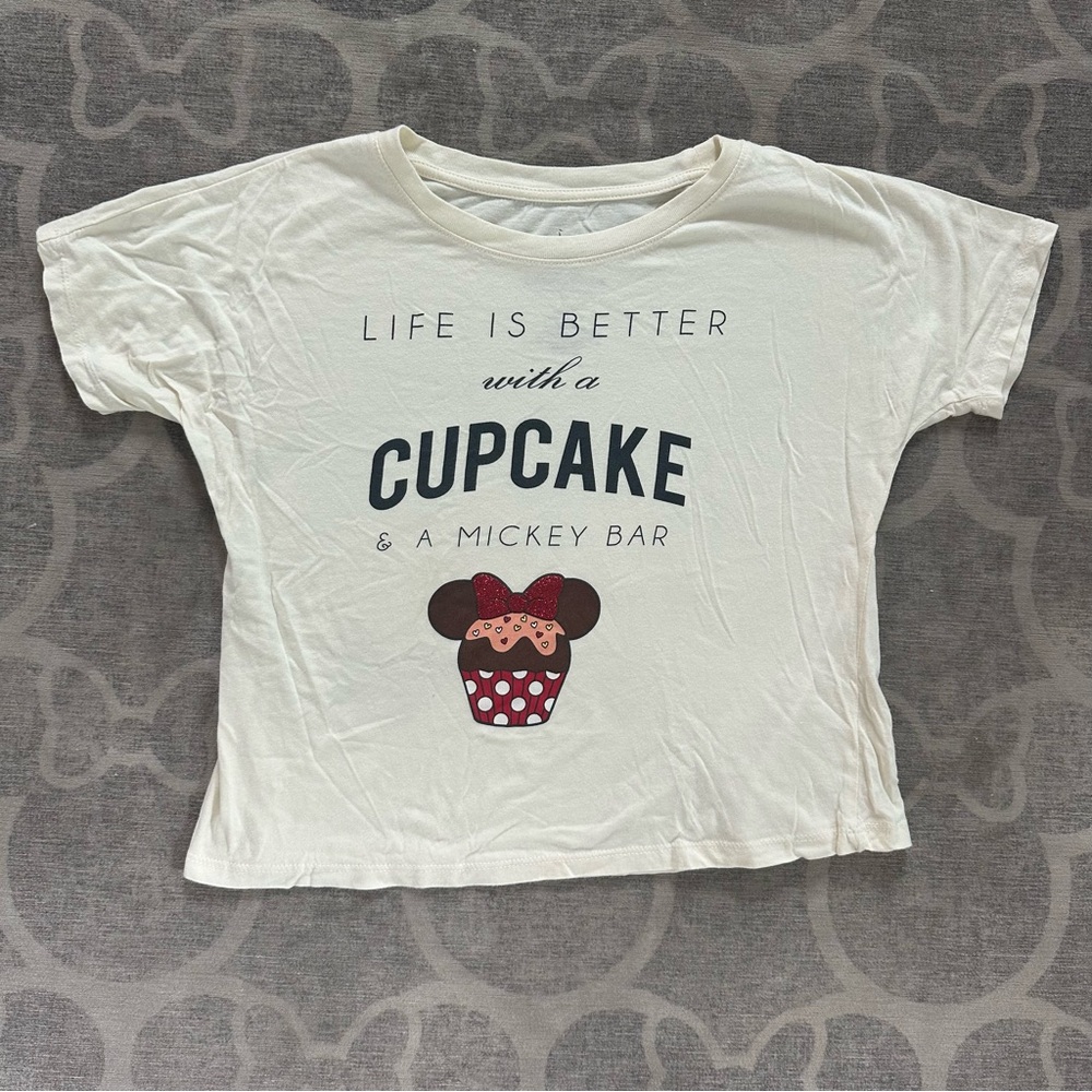 Disney Parks T-shirt “Life is better with a cupcake and a Mickey bar”